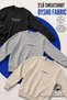 3 Pieces Men's Daily Trend Crew Neck Printed Sweatshirt