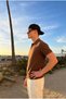 Men's Casual Loose Brown Knitwear Polo Neck t Shirt - 4
