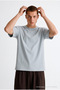 Men's 100% Cotton Premium Casual Loose Gray T-Shirt - 4