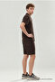 Men's Premium Comfortable Shirt Jogger Linen Shorts Coffee Two-Piece Set - 4
