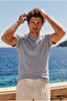 Men's Soft Comfort Fit Loose Anthracite Cotton T-Shirt - 4