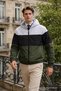 Men's Trendy Patterned Zippered Black Raincoat & Windbreaker - 2