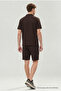 Men's Premium Comfortable Shirt Jogger Linen Shorts Coffee Two-Piece Set - 5
