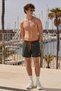Men's Zippered Quick-Drying Khaki Swim Shorts