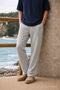 Men's Relax Fit Summer Casual Stone Linen Trousers - 4