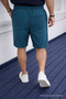 Men's Casual Trendy Loose Cargo Pocket Navy Blue Linen Shorts - 5