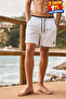 Men's Loose Lined Zippered Trendy A.Gray Swim Shorts