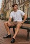 Men's Regular Lace-Up Casual Brown Basic Shorts - 5
