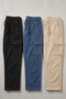 Men's 3-Piece Cargo Linen Trousers with Elastic Waist