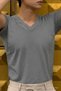 Men's Comfort Short Sleeve Smoked V-Neck T-Shirt - 6