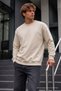 Men's Long Sleeve Beige Knitwear Winter Sweater - 6