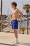 Men's Zippered Quick-Drying Blue Swim Shorts - 5