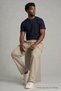 Men's Classic Cream Cargo Linen Trousers - 2