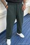 3 Pieces Men's High Waist Elastic Summer Linen Trousers - 4
