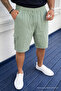 Men's Daily Trend Loose Cargo Pocket A.Green Linen Shorts