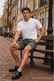 Men's Regular Lace-Up Casual Khaki Basic Shorts - 5