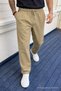 3 Pieces Men's High Waist Elastic Summer Linen Trousers - 6