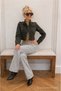 Women's Trend Low Waist Loose Gray Linen Trousers - 5