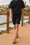 Men's Trend Basic Jogger Loose Black Short Shorts - 4