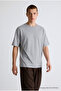 Men's 100% Cotton Premium Casual Loose Anthracite T-Shirt - 3