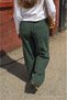 Women's Relax Fit Summer Loose Khaki Linen Trousers - 6