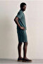 Men's Summer Linen Shirt Elastic Waist Shorts Khaki Two-Piece Set - 4