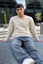 Men's 95% Cotton Anti-Pilling Cream Knit Sweater - 5