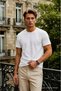 Men's Relax Fit Short Sleeve 100% Cotton White T-Shirt