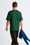 Men's 100% Cotton Premium Casual Loose Green T-Shirt - 6