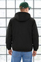 Men's Winter Casual Premium Black Fur Raincoat - 4