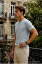 Men's Relax Fit Short Sleeve 100% Cotton Gray T-Shirt - 5