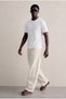Men's Regular Crew Neck Cotton Basic White T-Shirt - 3