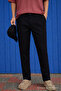 Men's Premium Loose Black Italian Fabric Trousers