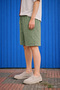 Men's Premium Green Linen Shorts with Plenty of Cargo Pockets - 3