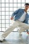 Men's Casual Jogger White Baggy Linen Trousers - 5