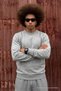 Men's Cotton Anti-Pilling Loose Gray Knit Sweater - 2