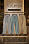 3 Pieces Men's High Waist Elastic Summer Linen Trousers