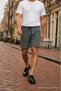 Men's Regular Lace-Up Casual Khaki Basic Shorts - 4