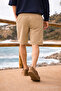 Men's Relax Fit Casual Cargo Pocket Beige Linen Shorts - 6