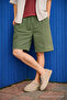 Men's Premium Green Linen Shorts with Plenty of Cargo Pockets - 2