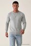 Men's Winter Crew Neck Gray Knitwear Sweater - 2
