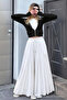 Women's Summer Wide-Leg White Palazzo Pants - 6