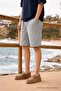 Men's Relax Fit Casual Cargo Pocket Stone Linen Shorts - 2