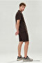 Men's Premium Comfortable Shirt Jogger Linen Shorts Coffee Two-Piece Set - 6