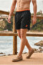 Men's Loose Lined Zippered Trendy T.Black Sea Shorts - 3