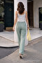 Women's Trend Premium Loose S.Green Linen Trousers - 6