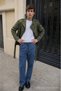 Men's Casual Comfortable Blue Cargo Linen Trousers - 5