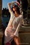 Women's Lace-Up Comfort White Corset Blouse - 3
