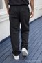 Men's High Waist Elastic Black Linen Trousers - 6
