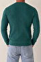 Men's Winter Hakim Collar Green Knitwear Sweater - 4